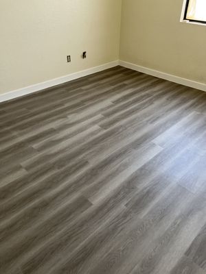 Gray LVT Bedroom Install